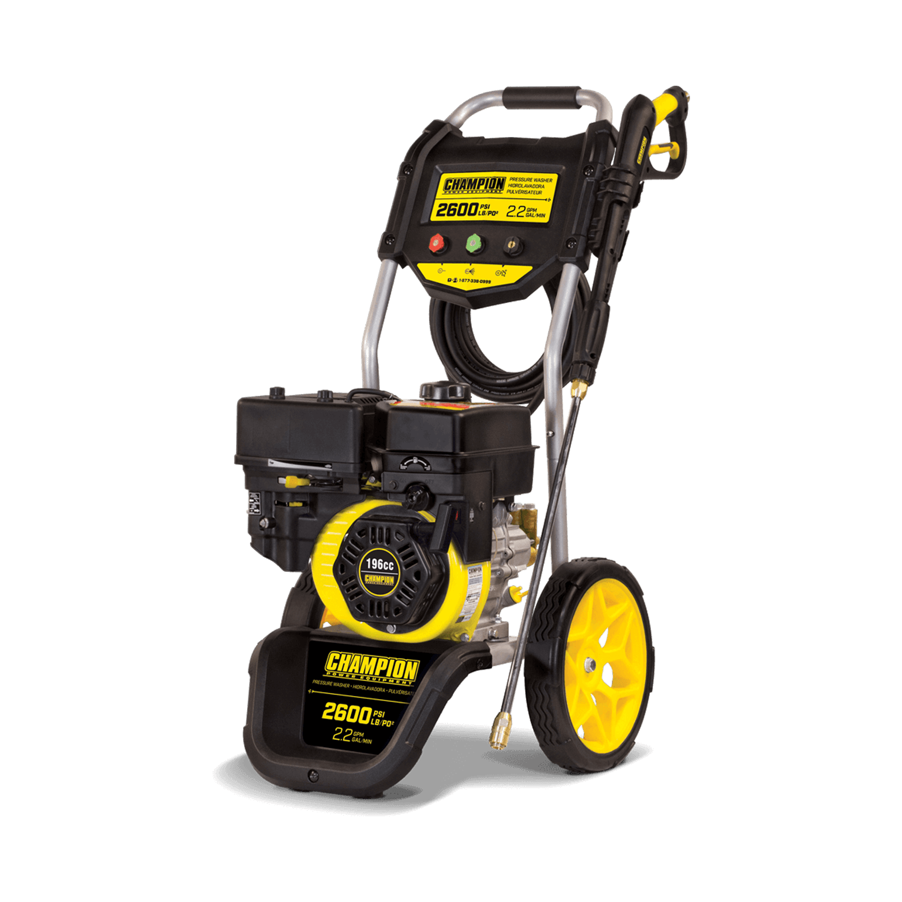 Champion Petrol Pressure Washer 179 Bar (2600 PSI) 8.3 LPM