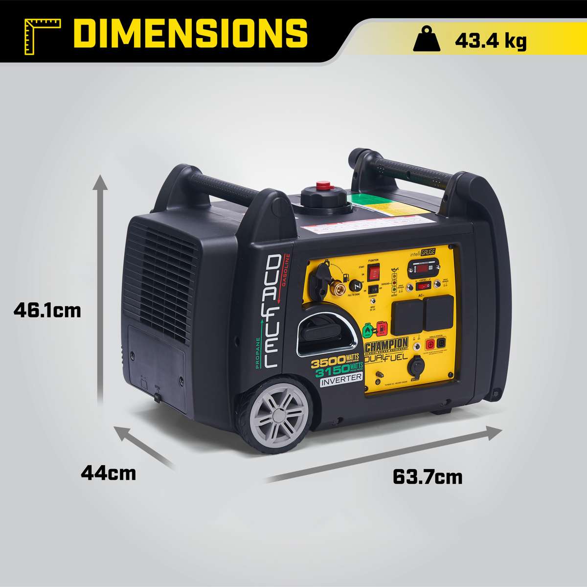 Champion 3500 Watt LPG Dual Fuel Inverter Generator