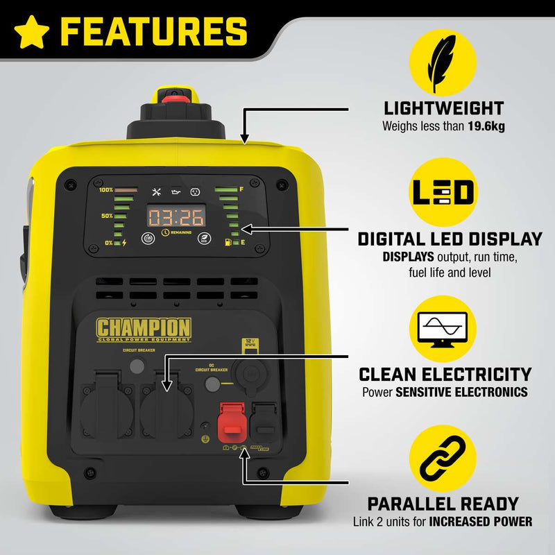 Champion 2000 Watt Inverter Petrol Generator