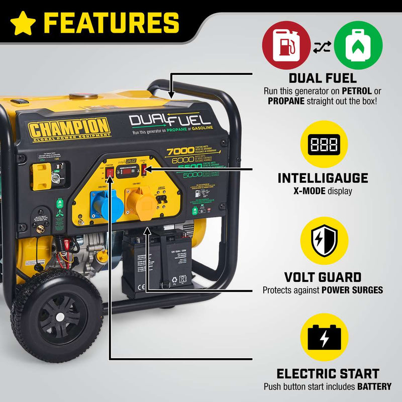 Champion 7000 Watt LPG Dual Fuel Generator